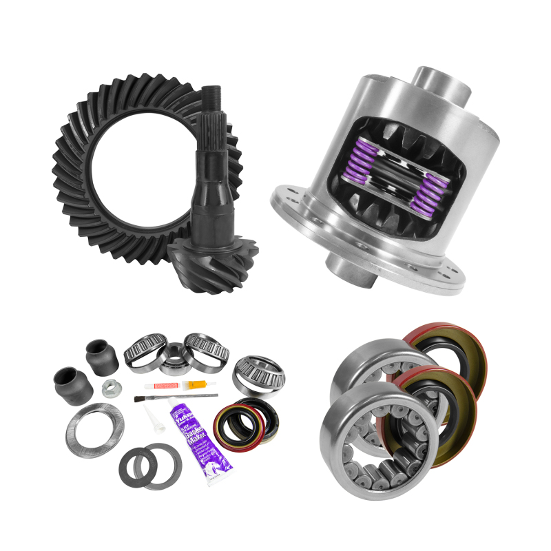 Ford Trucks Differential Install Kit - Rear - Yukon Gear & Axle - 9.75in Ford 4.11 Rear Ring & Pinion, 34 Spline Positraction, 2.99in Axle Bearing - `00-`10